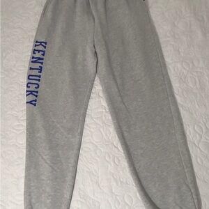 Hype and Vice Gray Sweatpants with Blue Print-Women’s UK University